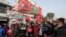People take part in a protest after the parliament was dissolved and general elections were announced to be held in April and May, more than a year ahead of schedule, in Kathmandu, Nepal, Dec. 20, 2020.