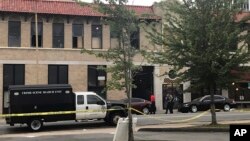 Policia no local dos disparos