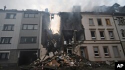 Una casa fue destruida tras una explosión en la ciudad de Wuppertal, en el occidente de Alemania. Autoridades dicen que 25 personas resultaron heridas.Junio 24 de 2018. 