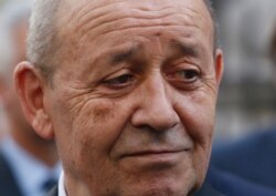 FILE - French Foreign Minister Jean-Yves Le Drian.