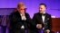Elton John, left, and David Furnish attend the Elton John AIDS Foundation's 17th annual "An Enduring Vision" benefit gala at Cipriani 42nd Street in New York, Nov. 5, 2018. 