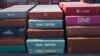 China Shipping Company containers are stacked at the Virginia International's terminal in Portsmouth, Va., May 10, 2019. 