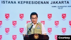 Juru Bicara Satgas Covid-19 Prof Wiku Adisasmito dalam telekonferensi pers di Istana Kepresidenan, Jakarta, Kamis, 20 Agustus 2020. (Foto: Setpres RI)