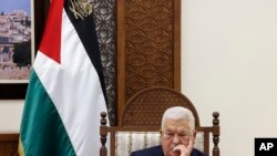 FILE — Palestinian President Mahmud Abbas in the West Bank town of Ramallah, January 31, 2023