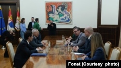 Predsednik Srbije Aleksandar Vučić sastao se sa ruskim ambasadorom Aleksandrom Bocan Harčenkom (Fonet / Milica Vučković)