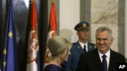 Predsednik Srbije Tomislav Nikolić sa suprugom Dragicom na inauguraciji u Beogradu