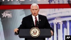 Le vice-président Mike Pence s'exprime lors du CPAC à Washington, le 22 février 2018.