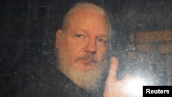 Pendiri Wikileaks, Julian Assange di London. 