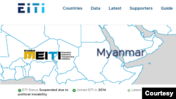 EITI website စာမျက်နှာ