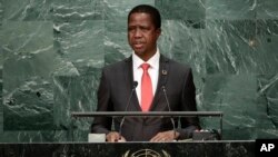 Shugaban kasar Zambia Edgar Lungu 