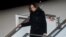 U.S. Vice President Kamala Harris disembarks from Air Force Two upon arrival at Warsaw Chopin Airport, in Warsaw