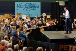 Democratic presidential candidate and former South Bend, Ind., Mayor Pete Buttigieg campaigns on Jan. 4, 2020, in Nashua, N.H.