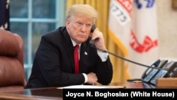 Presiden AS Donald J. Trump di Gedung Putih (foto: dok). 