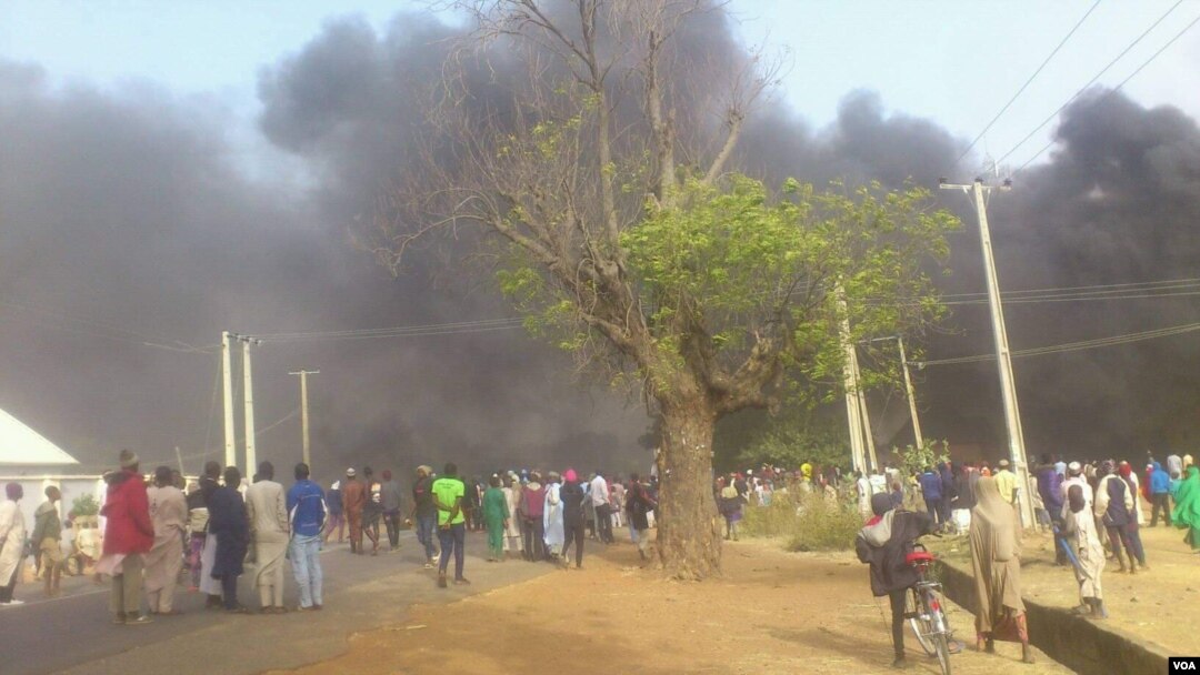 Lokacin da al'umar wani yankin jihar Zamfara ke zanga zanga saboda matsalar tsaro 
