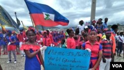 Selebrasyon fèt drapo a nan Jeremi. Foto: Luckner Laguerre, korespondan Lavwadlamerik nan Jeremi. 18 me 2018.