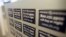 Cabinet magnets at the Alzheimer's Association Headquarters advertise the group's help line, Chicago, Illinois, June 21, 2013.