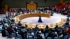  اقوام متحدہ کی سلامتی کونسل کا اقوام متحدہ کے ہیڈ کوارٹرز میں اجلاس کا ایک منظر ، فوٹو اے پی 