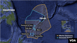 Map of Palau marine sanctuary and fishing zone