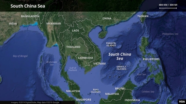 File - Map of South China Sea. The area will be discussed during the upcoming U.S.-ASEAN Special Summit in Washington, said Deputy Assistant Secretary of State Jung Pak.