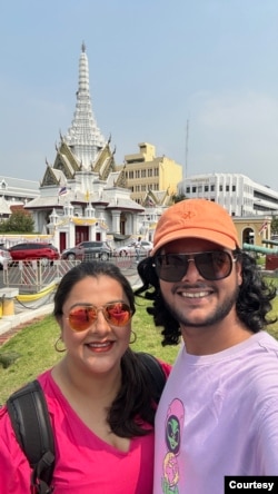 Kumkum Sharma and her husband, Vinayak Gawankar, successful  Bangkok. (Courtesy Kumkum Sharma)