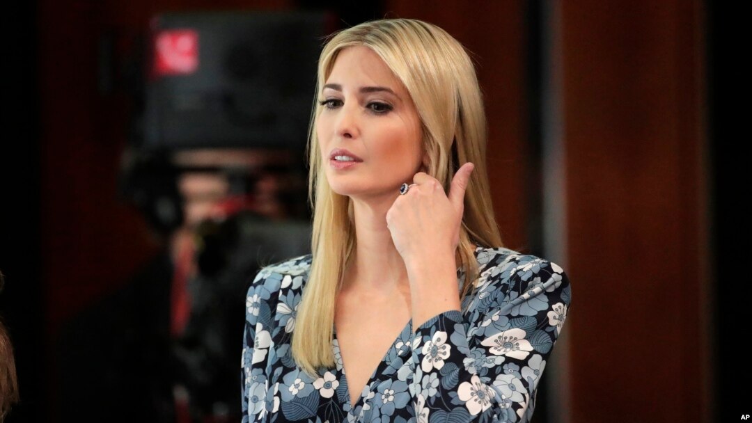 Ivanka Trump, putri Presiden AS Donald Trump sebagai pembicara pada KTT W20 di Berlin, Selasa (25/4).