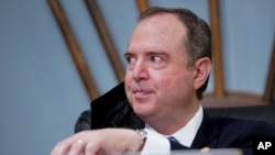 FILE - Rep. Adam Schiff, D-Calif., listens during a House Intelligence Committee hearing on Capitol Hill in Washington, April 15, 2021. 