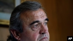 ARCHIVO - Jorge Larrañaga, ministro del Interior de Uruguay falleció el sábado, 22 de mayo de 2021, a los 64 años.