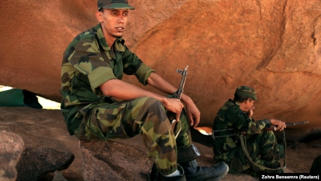 Des soldats du Front Polisario dans un campement à la périphérie de Tifariti, au Sahara occidental, le 9 septembre 2016.