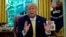FILE - U.S. President Donald Trump speaks during a meeting in the Oval Office at the White House, Oct. 11, 2019. 