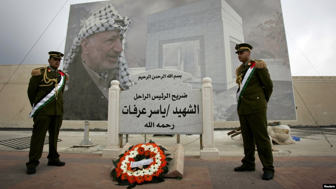Nơi mai táng của cố lãnh tụ Palestine Yasser Arafat ở thành phố Ramallah (ảnh tư liệu)