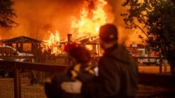 Wind fueled wildfires rage out of control in California 