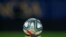 FILE - General view of the match ball before the match between VIllarreal and Atletico Madrid at the Estadio de la Ceramica in Villarreal, Spain, Dec. 6, 2019. 