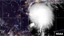 Tropical Storm Nicholas is strengthening early Monday as it travels up the western Gulf Coast, Sept. 13, 2021. (Image Credit: NOAA)