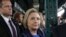 Democratic presidential candidate Hillary Clinton waits for a subway train at the 161St - Yankee Stadium stop in the Bronx borough of New York, April 7, 2016. 