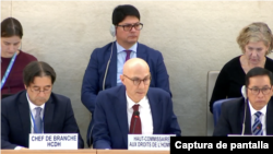 El Alto Comisionado de la Oficina para DDHH de la ONU (ACNUDH), Volker Türk, durante la presentación de su actualización oral sobre la situación en Venezuela el 13 de diciembre de 2024. 