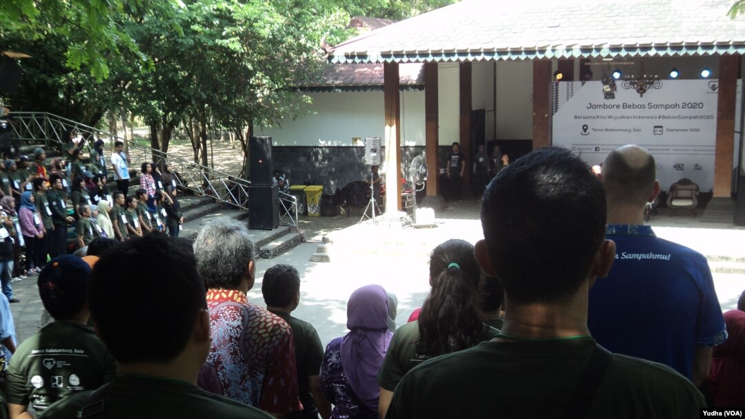 Jambore Bebas Sampah 2020 di Solo, 2 September 2016 (Foto: VOA/Yudha)
