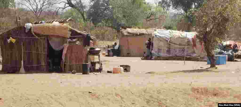 A camp for internally displaced persons (IDPs) from Abyei in Akong village in South Sudan. The IDPs want to return to Abyei to take part in a delayed referendum about the disputed area'