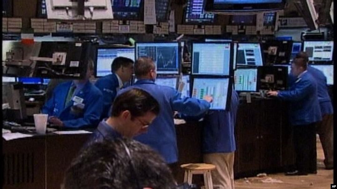 The trading floor at the New York Stock Exchange, one of the world's largest.