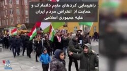 راهپیمایی کردهای مقیم دانمارک و حمایت از اعتراض مردم ایران علیه جمهوری اسلامی