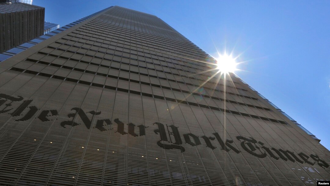 Edificio del New York Times en Manhattan. Su sitio web estuvo fuera del aire por unas horas.