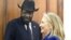 Secretary of State Clinton meets with South Sudan President Salva Kiir at the Presidential Office Building in Juba, South Sudan, August 3, 2012.
