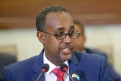 FILE - Somalia's Prime Minister Mohamed Hussein Roble