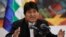 Bolivia's President Evo Morales speaks during a press conference at the presidential palace in La Paz, Bolivia, Oct. 23, 2019.