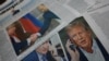 ARCHIVO: Periódicos diarios con portadas dedicadas a la reciente llamada telefónica del presidente ruso Vladimir Putin y el presidente estadounidense Donald Trump, se colocan en un quiosco en una calle de Moscú, Rusia, el 13 de febrero de 2025.