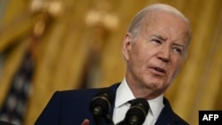 Tổng thống Hoa Kỳ Joe Biden phát biểu tại Nhà Trắng ngày 4/6/2024, công bố sắc lệnh ngăn di dân bất hợp pháp xin tị nạn.