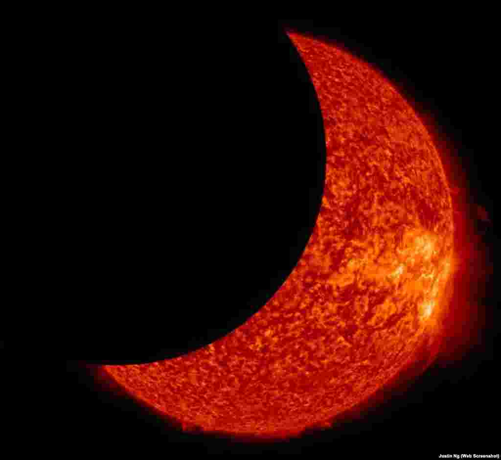 سورج گرہن اور ایم -کلاس شمسی شعلے