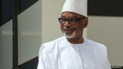 FILE - Mali President Ibrahim Boubacar Keita poses for a picture during the G5 Sahel summit in Nouakchott, Mauritania, June 30, 2020.