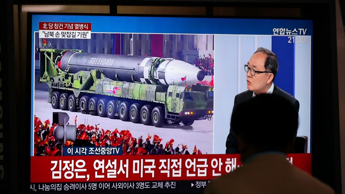 North Korea Shows Off New Icbm During Nighttime Parade 