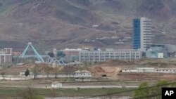 Kompleks industri Kaesong di Korea Utara, 24 April 2018. (Foto: dok). Korea Utara dan Korea Selatan akan membuka kantor koordinasi bersama di kota Kaesong, Jumat (14/9), untuk mendukung komunikasi dan hubungan lintas perbatasan antar kedua negara.