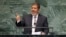 Mohammed Morsi, President of Egypt, addressing 67th session of the United Nations General Assembly, U.N. headquarters in New York, Sept. 26, 2012.
